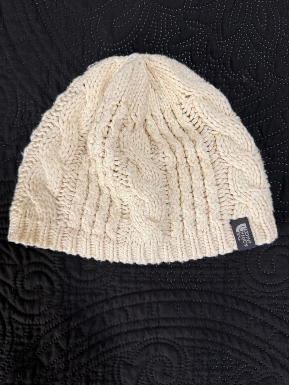 The North Face Cream Knit Beanie